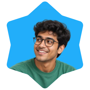 A smiling player with glasses